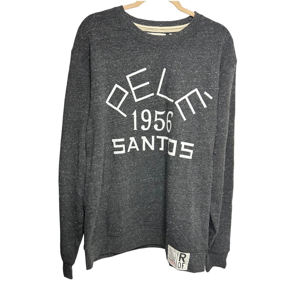 Roots of Fight Pele 1956 Santos Sweatshirt Mens Large Charcoal Grey NWT
